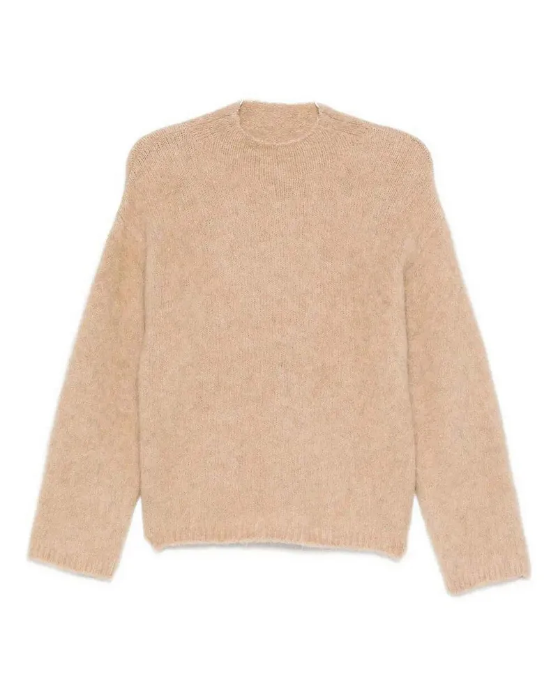 forte_forte Rundhalspullover - Beige Beige
