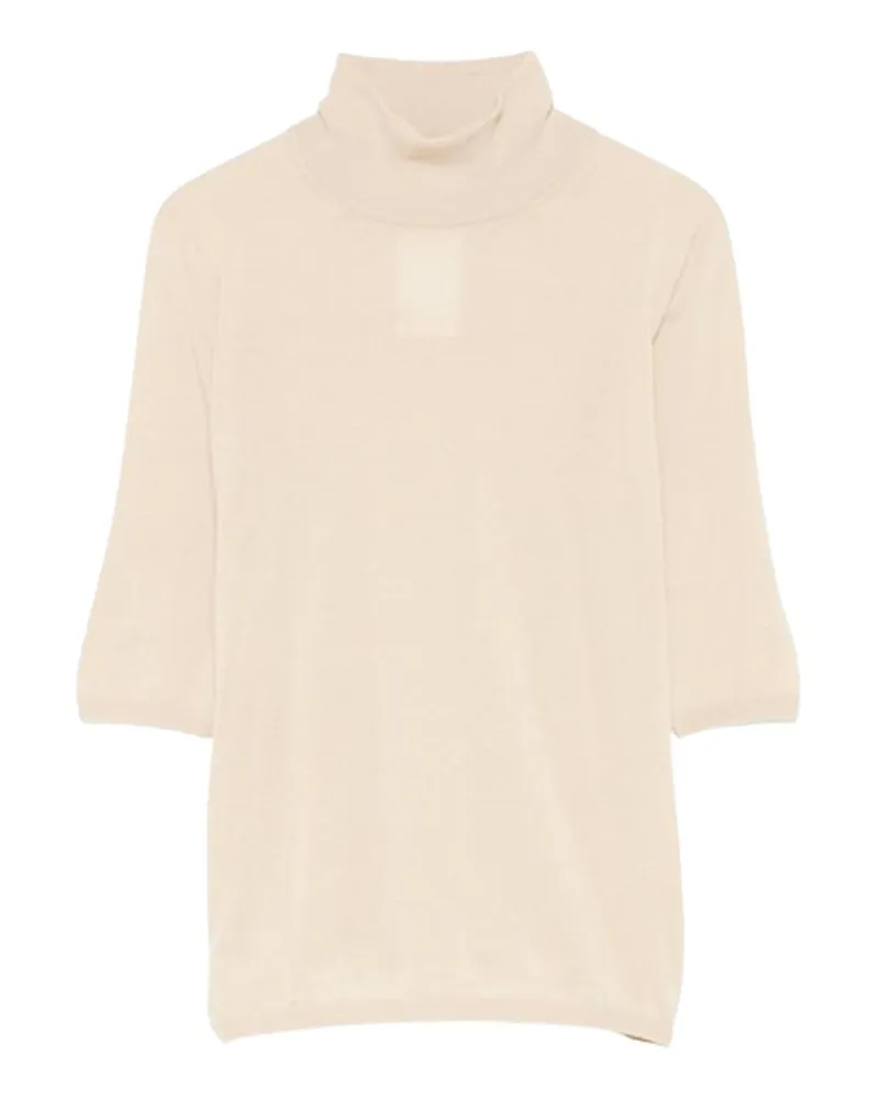 Max Mara Rollkragenpullover - Weiß Weiß