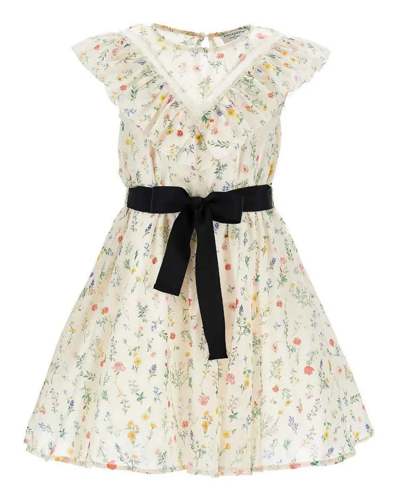 Philosophy Di Lorenzo Serafini Knielanges Kleid - Weiß Weiß