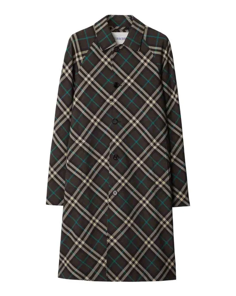Burberry Kurzer Mantel - Schwarz Grün