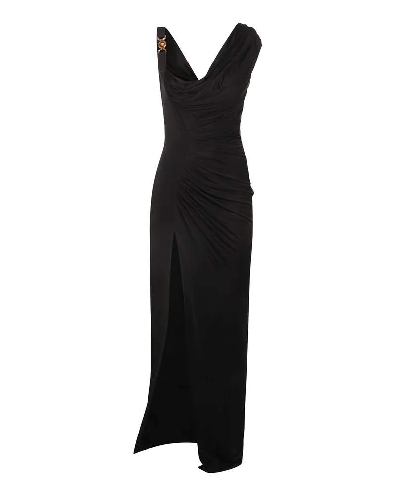 Versace Knielanges Kleid - Schwarz Schwarz