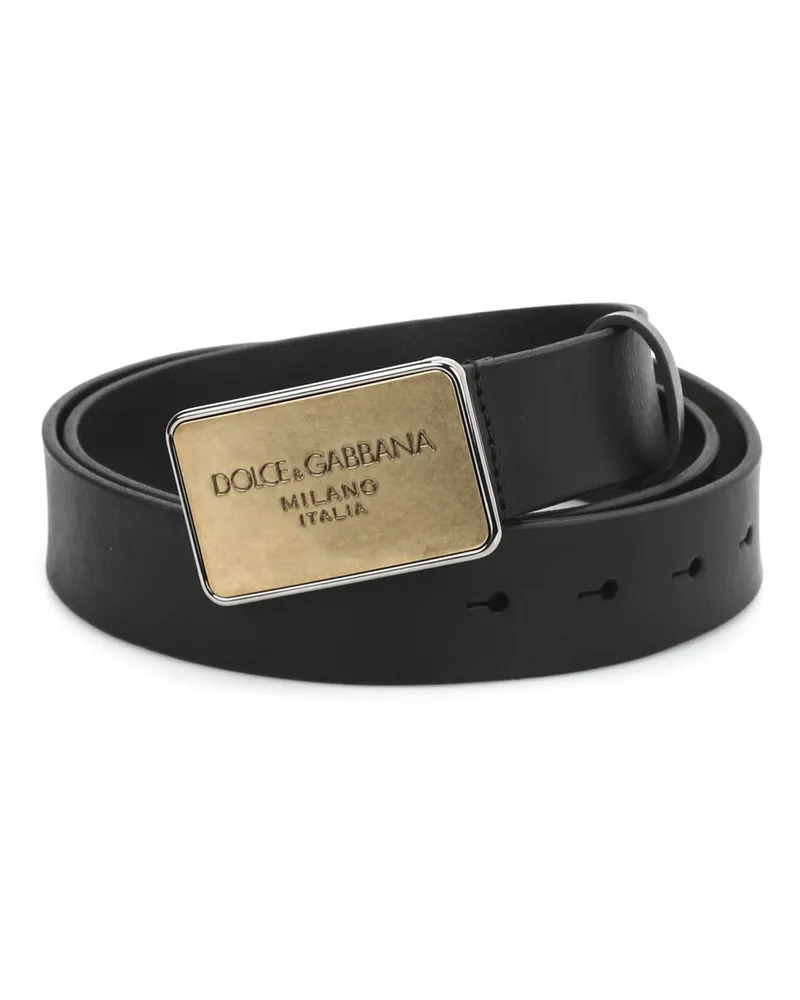 Dolce & Gabbana Gürtel Fur Herren - Schwarz Schwarz