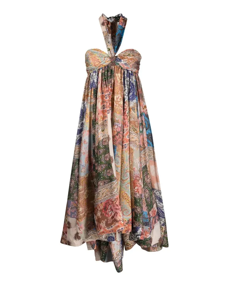 Zimmermann Knielanges Kleid - Braun Braun
