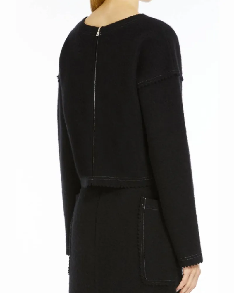 Max Mara Rundhalspullover - Schwarz Schwarz