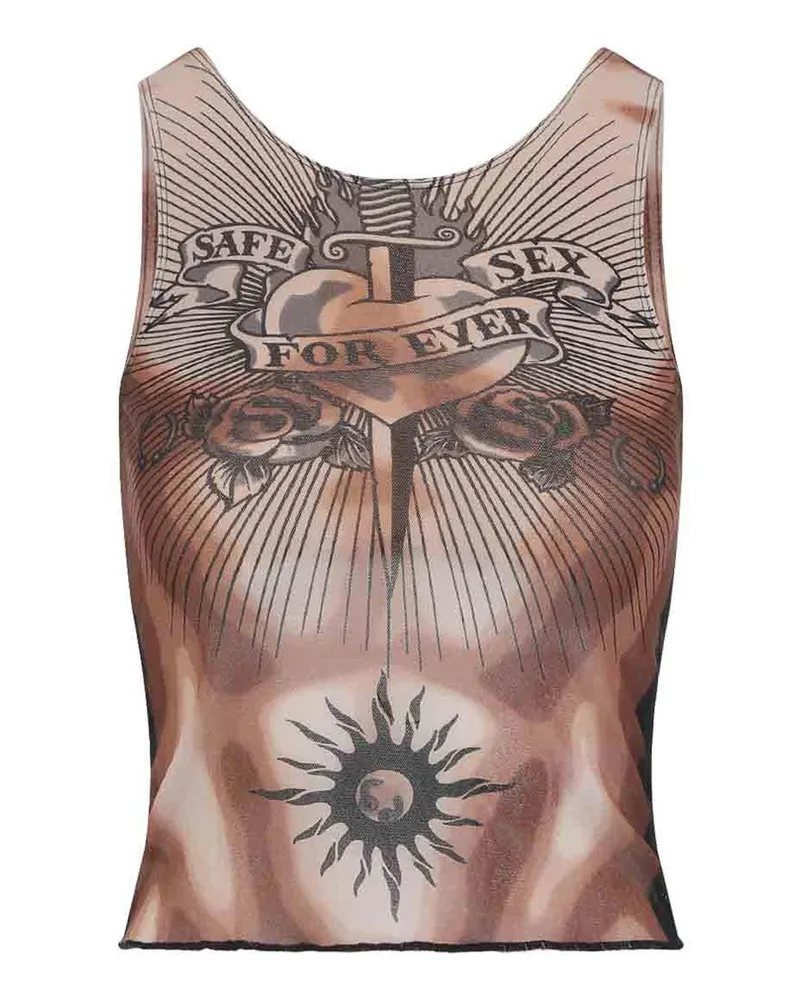 Jean Paul Gaultier Top - Schwarz Schwarz