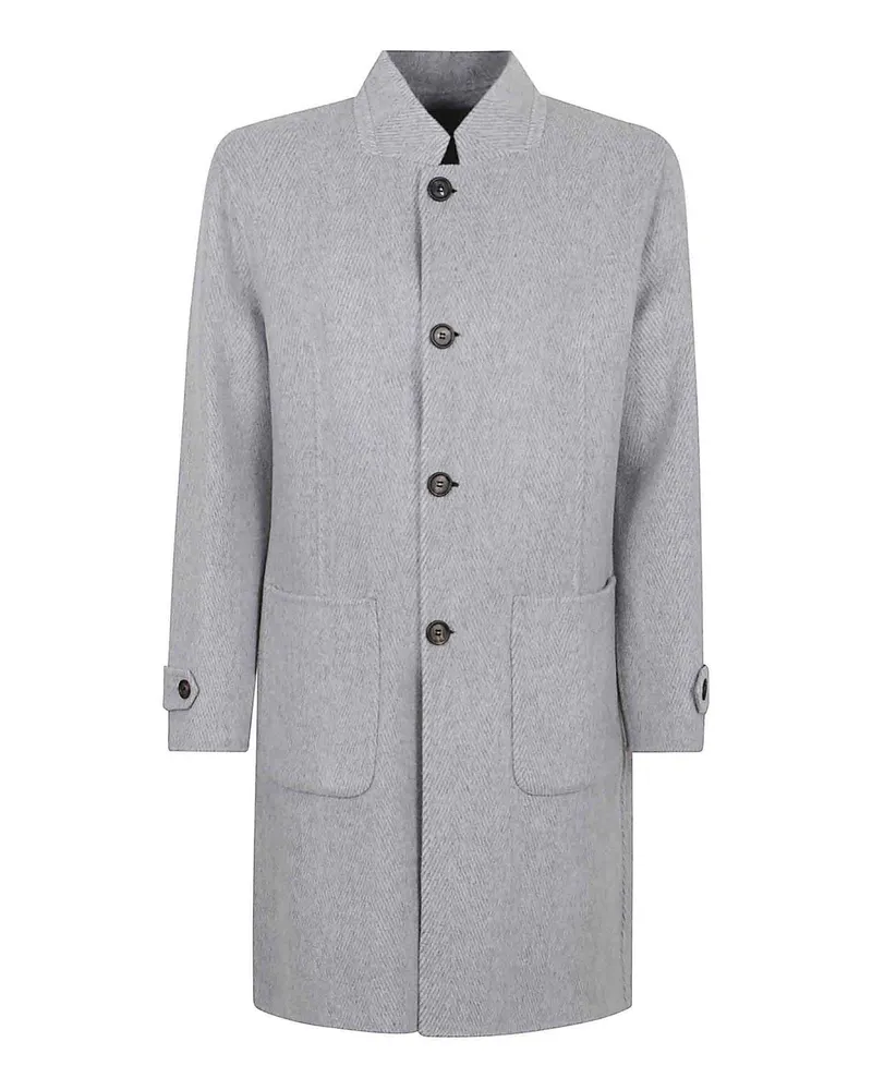 Eleventy Knielanger Mantel - Grau Grau
