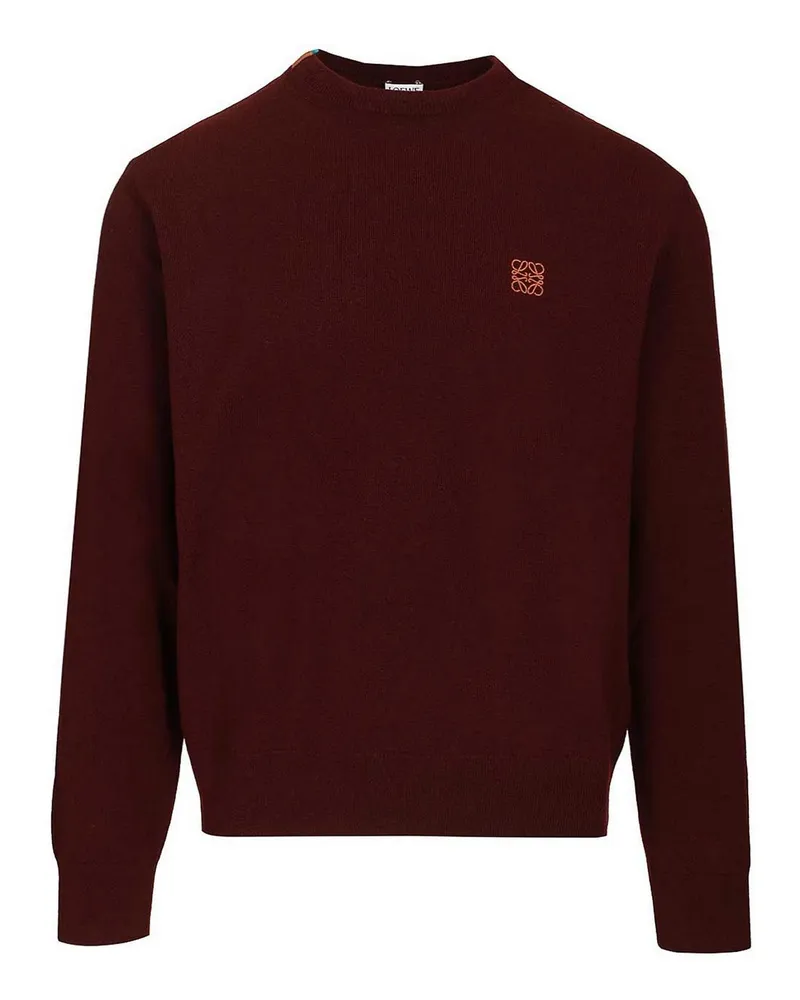 Loewe Rundhalspullover - Dunkelrot Dunkelrot
