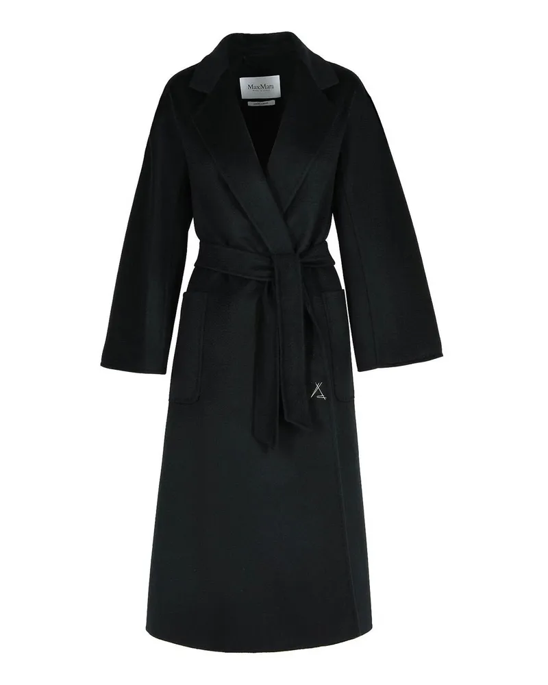 Max Mara Kurzer Mantel - Schwarz Schwarz