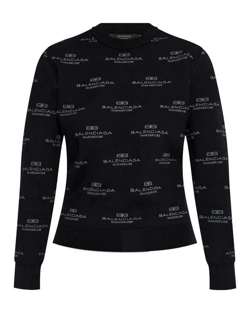 Balenciaga Rundhalspullover - Schwarz Schwarz