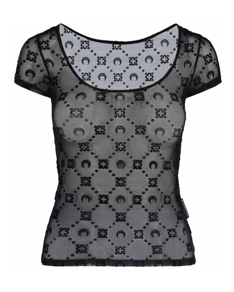 Marine Serre T-Shirt - Schwarz Schwarz