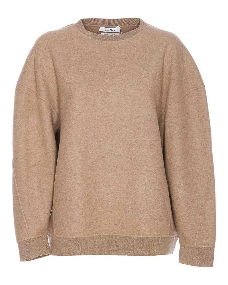 Max Mara Rundhalspullover - Beige Beige