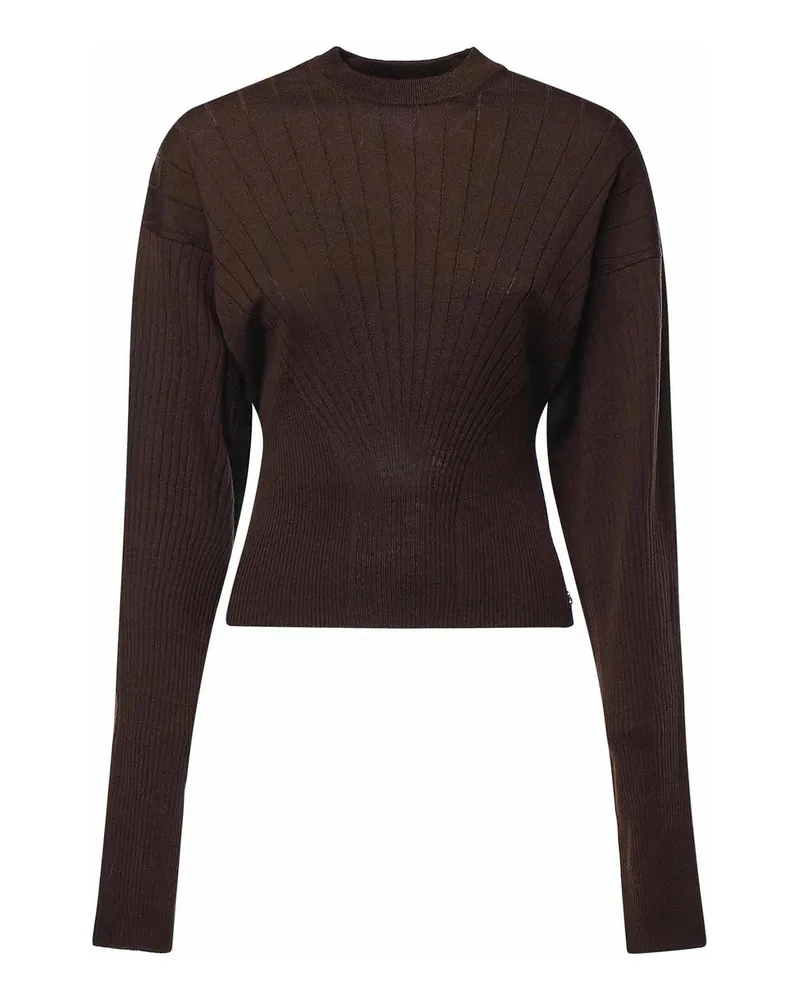 SPORTMAX Rundhalspullover - Braun Braun