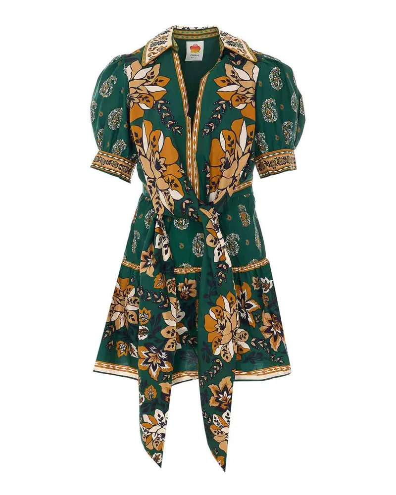 FARM Rio Kurzes Kleid - Grün Grün