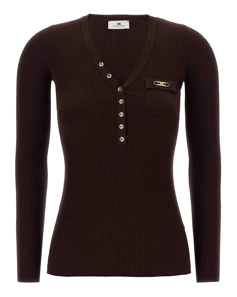 Elisabetta Franchi Cardigan - Dunkelrot Dunkelrot