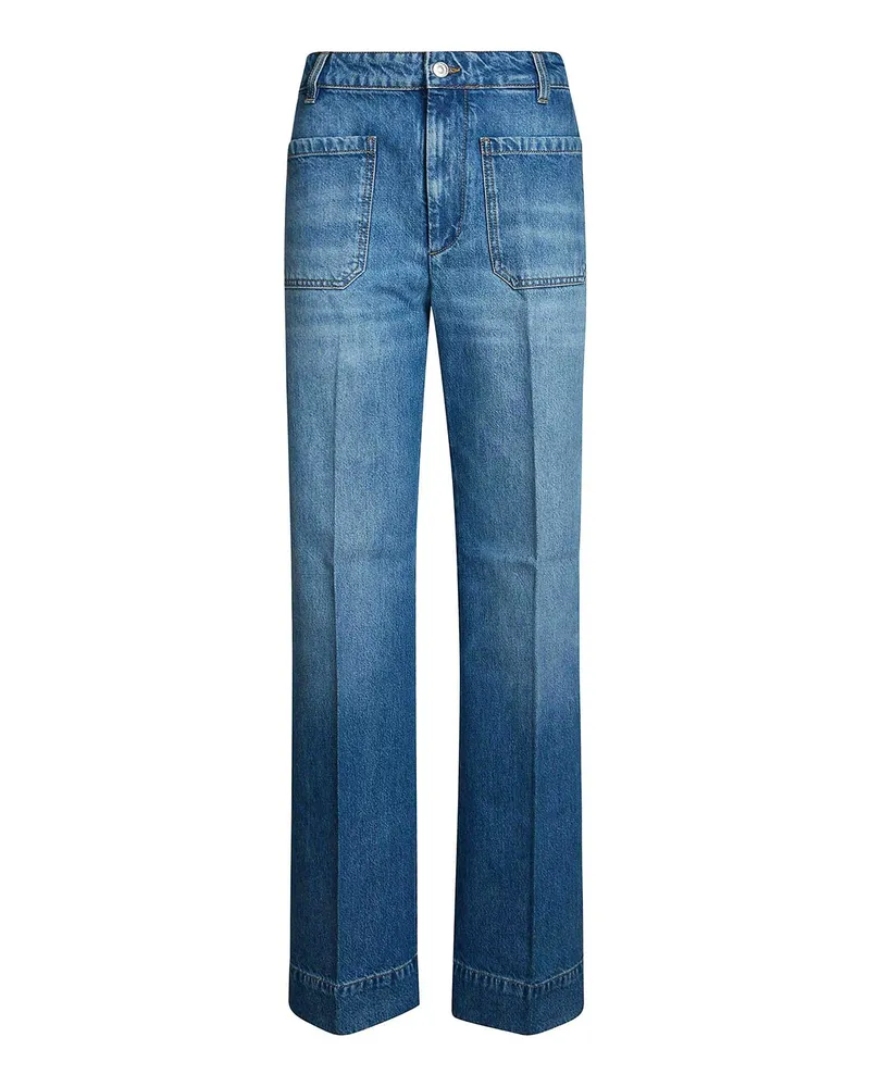 Victoria Beckham Straight Leg Jeans - Blau Blau