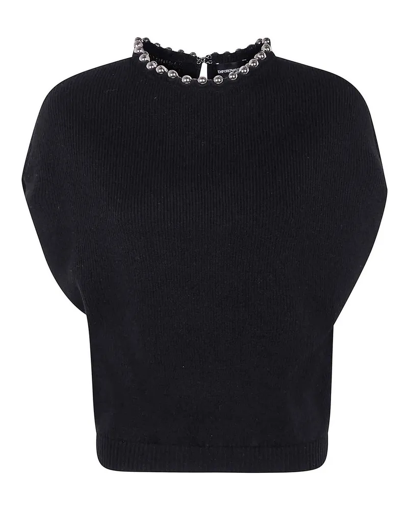 Emporio Armani Rundhalspullover - Schwarz Schwarz