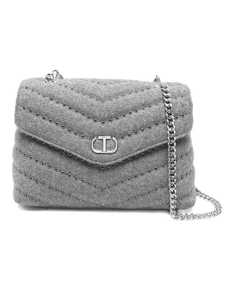 Twin-Set Schultertasche - Grau Grau