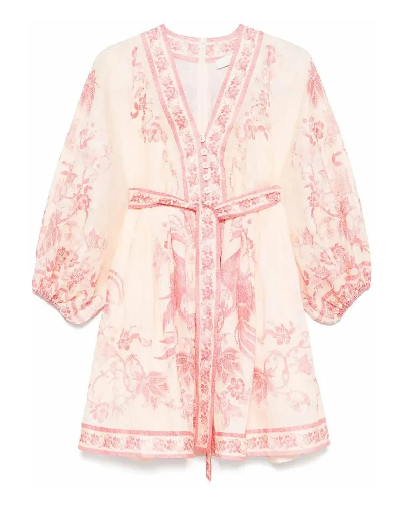 Zimmermann Knielanges Kleid - Creme Creme