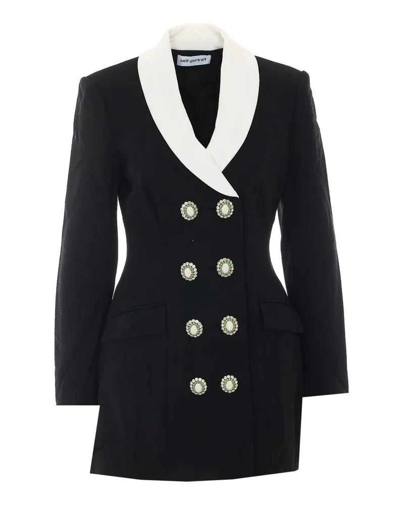 Self-Portrait Kurzes Kleid - Schwarz Schwarz