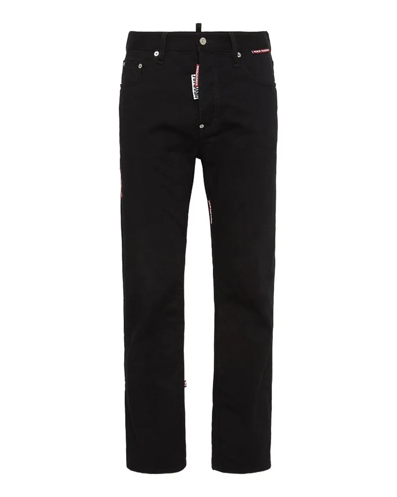 Dsquared2 Straight Leg Jeans - Schwarz Schwarz