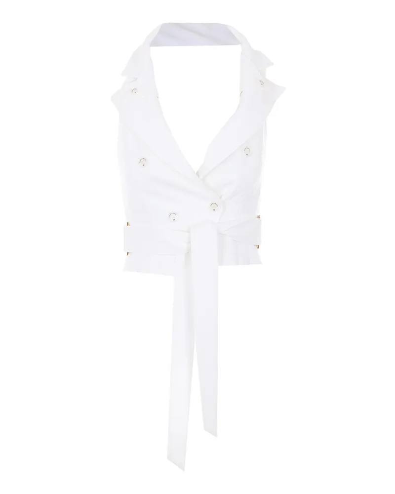 Elisabetta Franchi Weste - Weiß Weiß