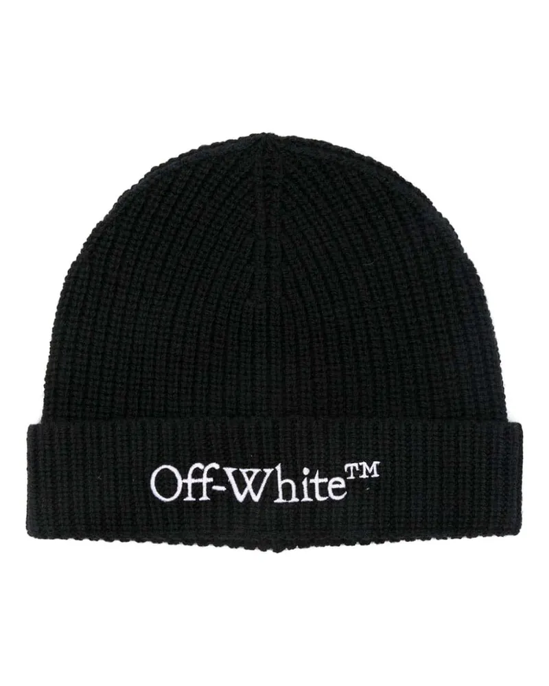 OFF-WHITE Gerippte Kappe Schwarz