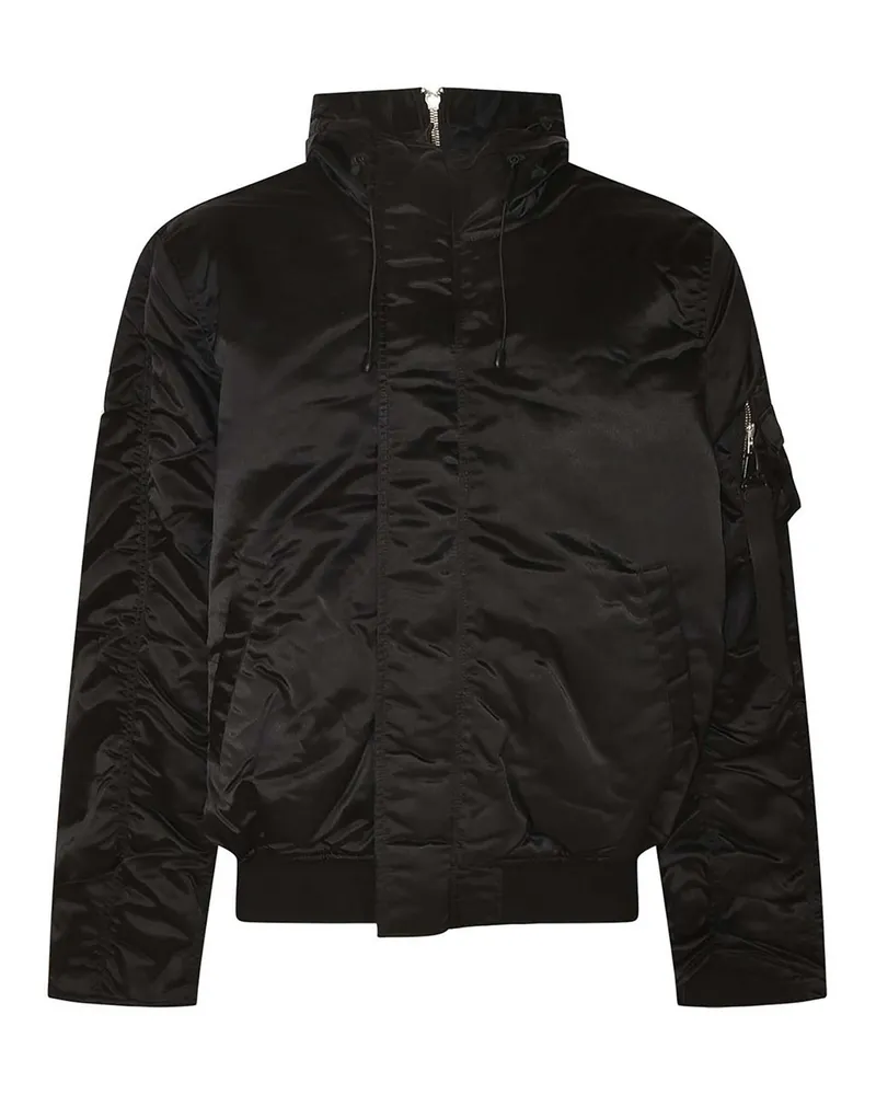 Alpha Industries Knielanger Mantel - Schwarz Schwarz