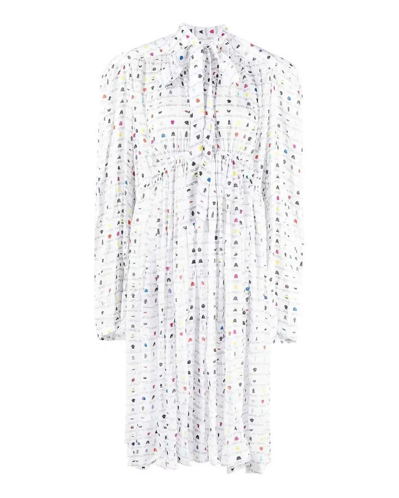 Balenciaga Knielanges Kleid Weiß