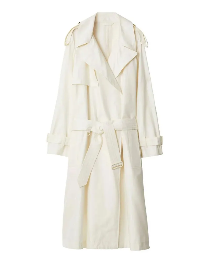 Burberry Kurzer Mantel - Dunkelblau Weiß