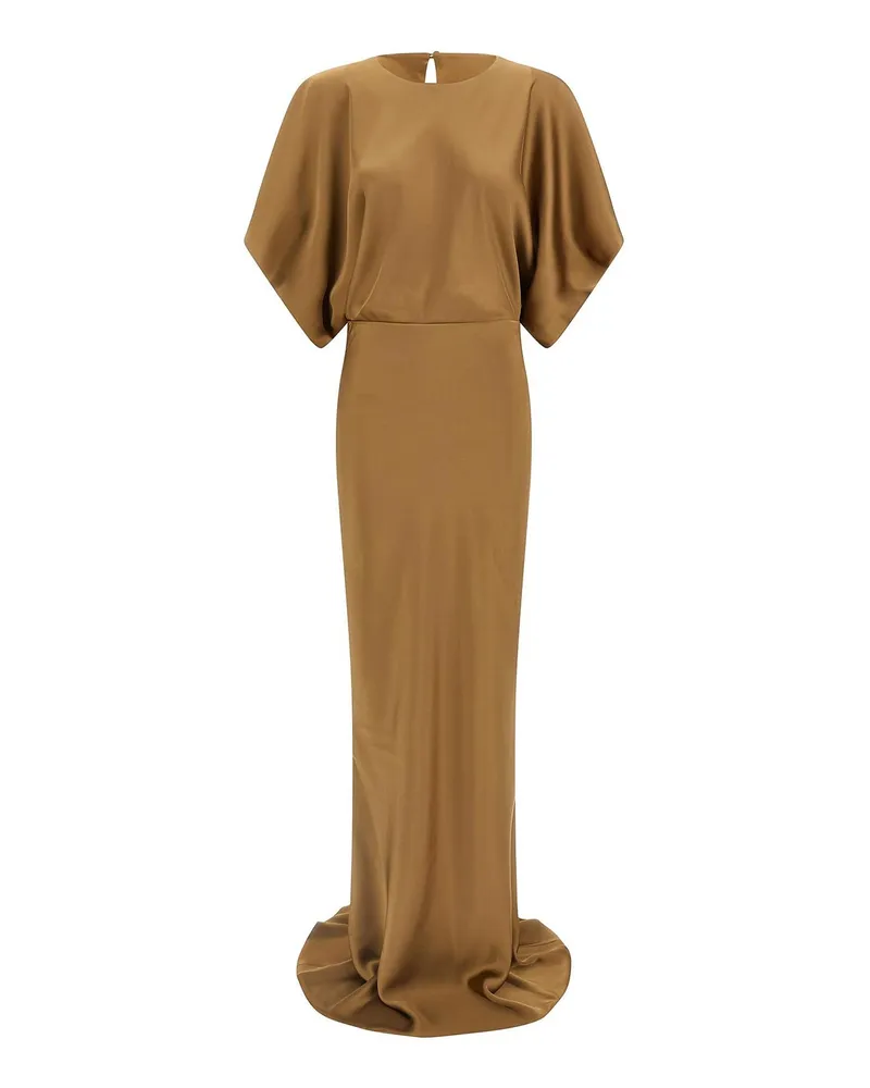 Norma Kamali Knielanges Kleid - Beige Beige