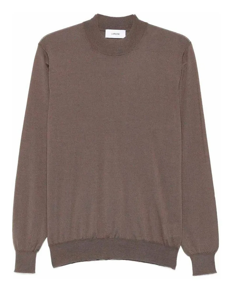 LARDINI Rundhalspullover - Braun Braun