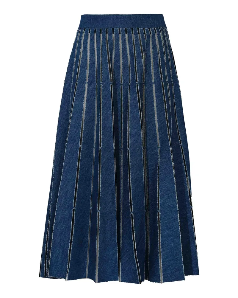 Twin-Set Langer Rock - Jeansblau Jeansblau