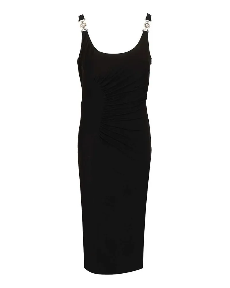 Versace Knielanges Kleid - Schwarz Schwarz
