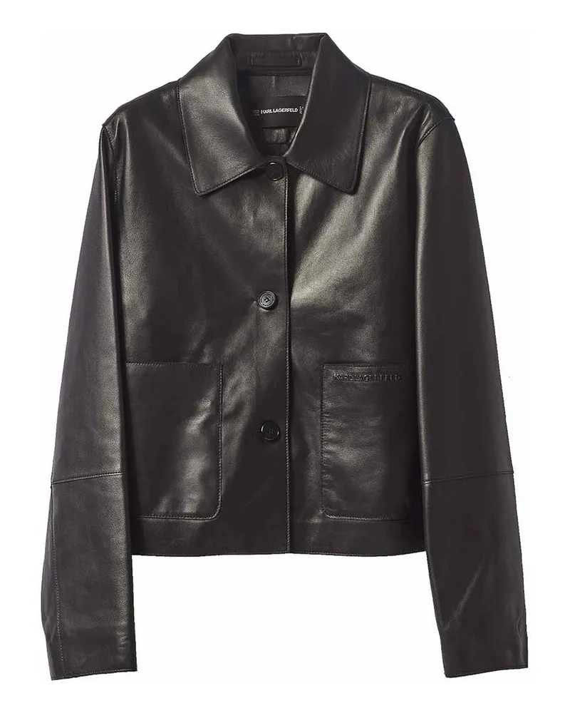 Karl Lagerfeld Lederjacke - Schwarz Schwarz