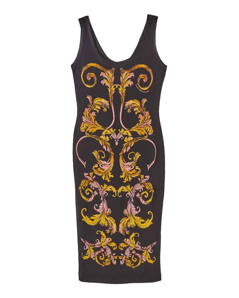Versace Jeans Knielanges Kleid - Schwarz Schwarz