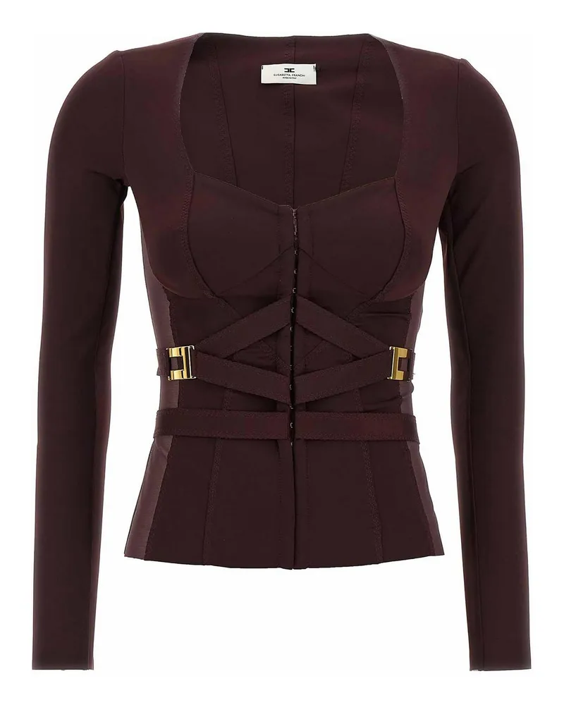 Elisabetta Franchi Blazer - Dunkelrot Dunkelrot