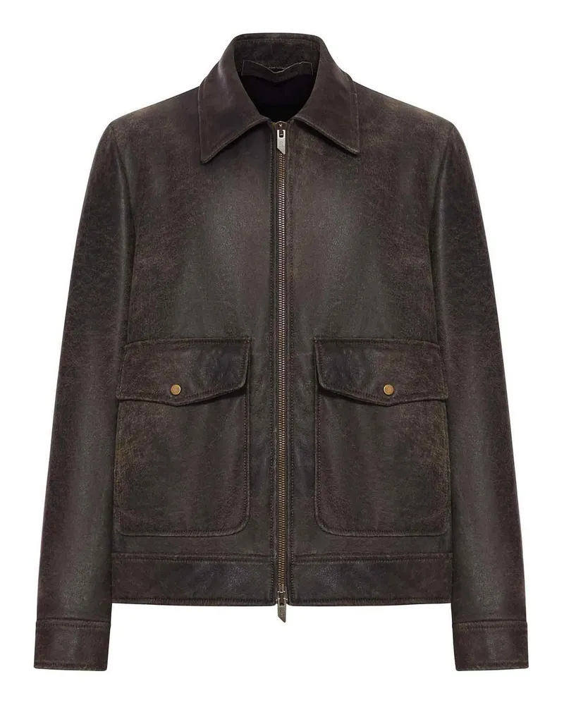 Salvatore Santoro Lederjacke - Braun Braun