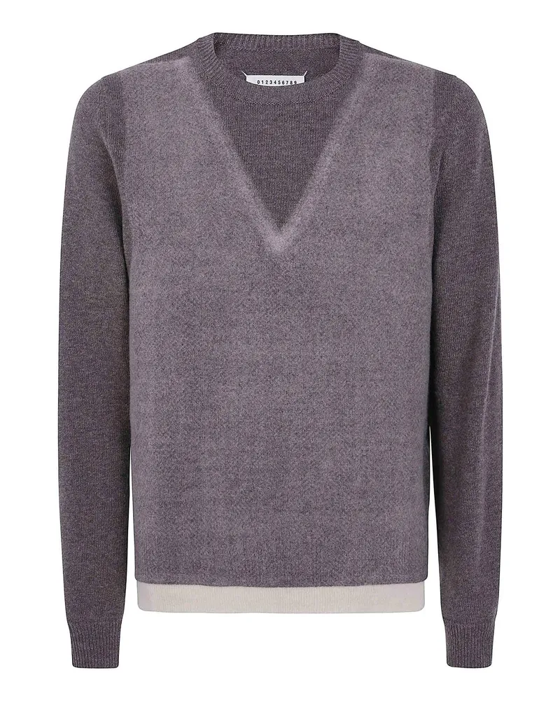 Maison Margiela Rundhalspullover - Grau Grau