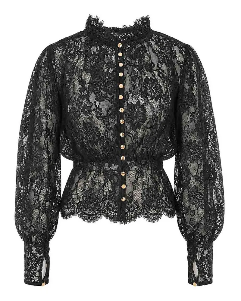 Self-Portrait Bluse - Schwarz Schwarz