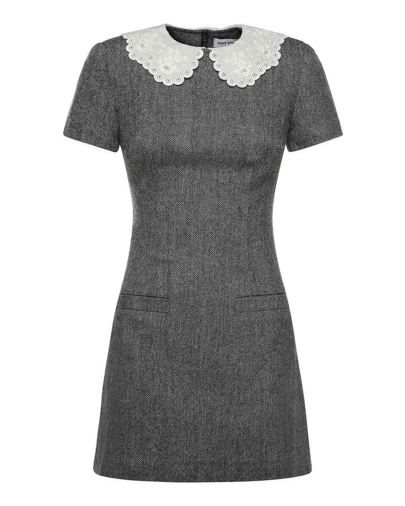 Self-Portrait Kurzes Kleid - Grau Grau