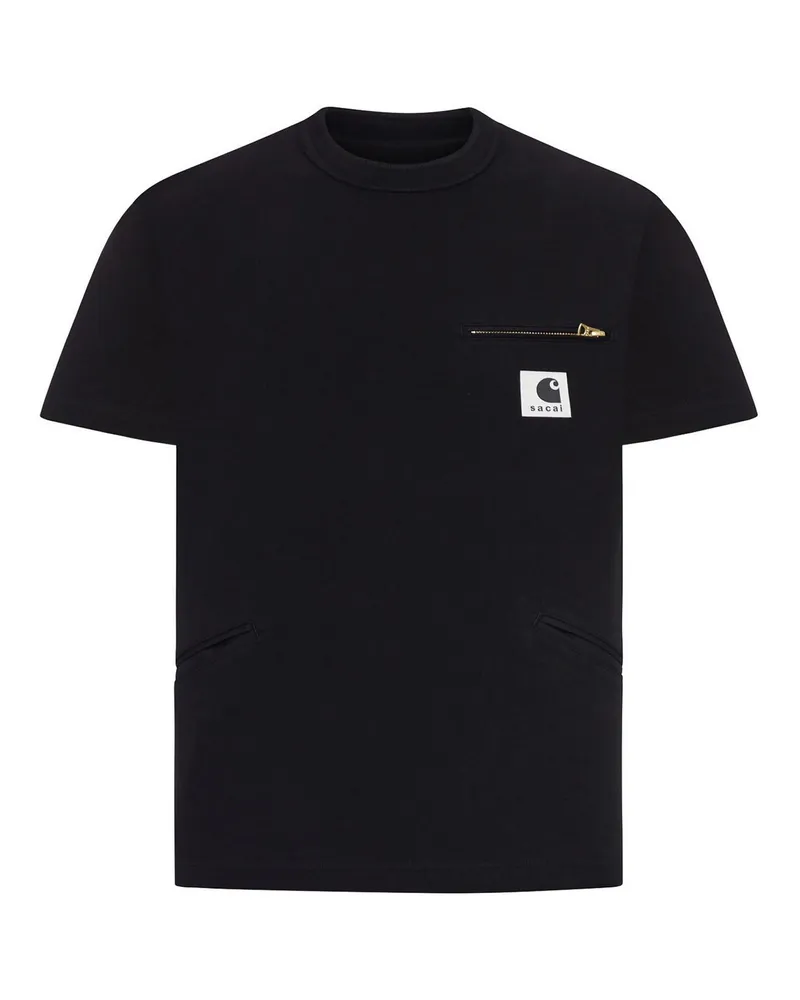 Sacai T-Shirt - Schwarz Schwarz