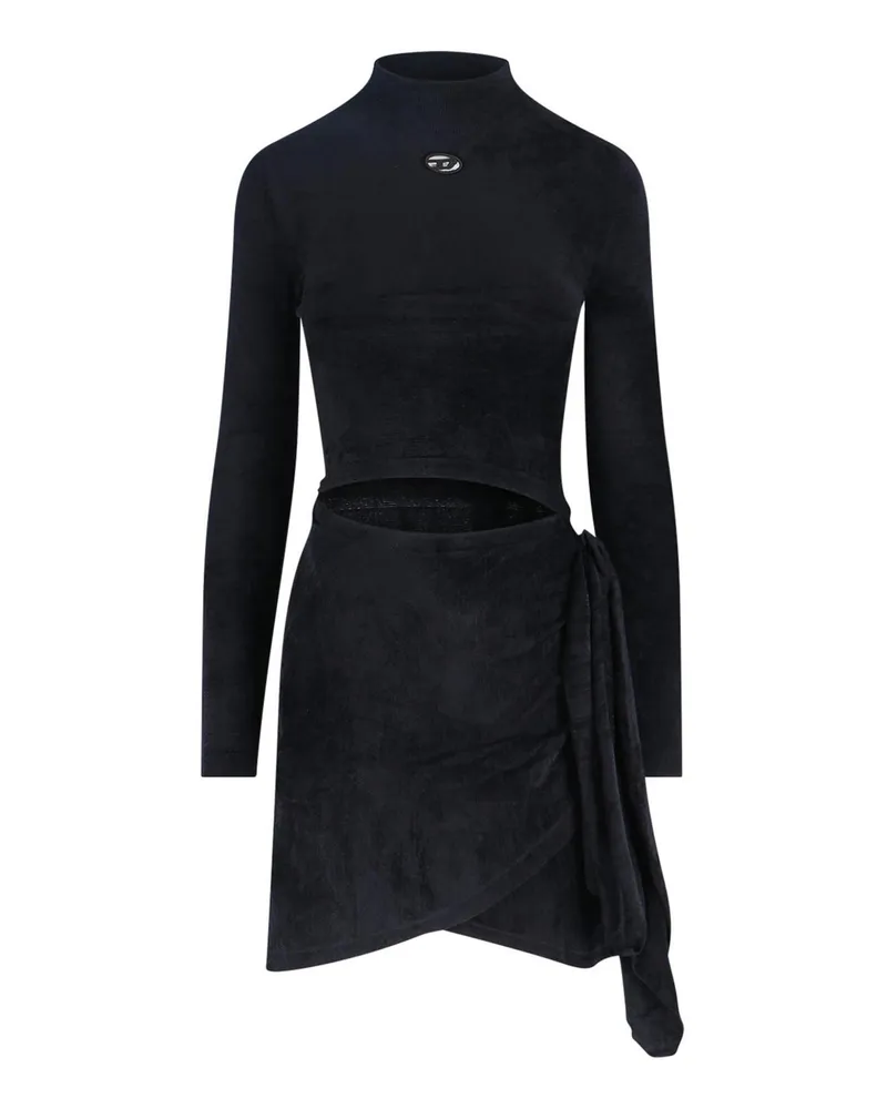 Diesel Knielanges Kleid - Schwarz Schwarz