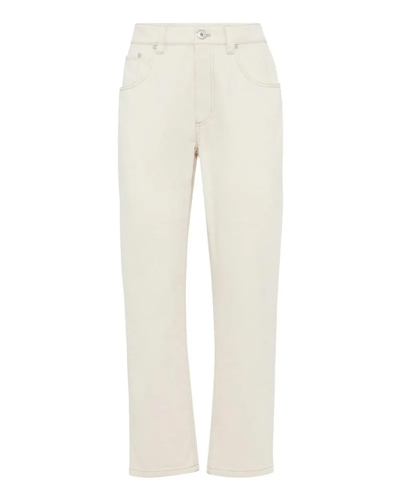 Brunello Cucinelli Straight Leg Jeans - Weiß Weiß