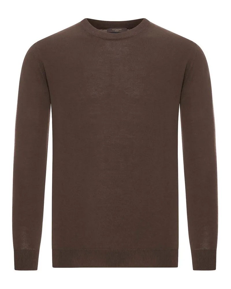 Zanone Rundhalspullover - Braun Braun