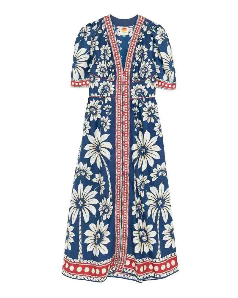 FARM Rio Maxikleid - Blau Blau