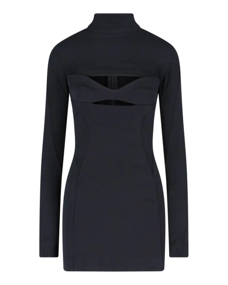 Thierry Mugler Kurzes Kleid - Schwarz Schwarz