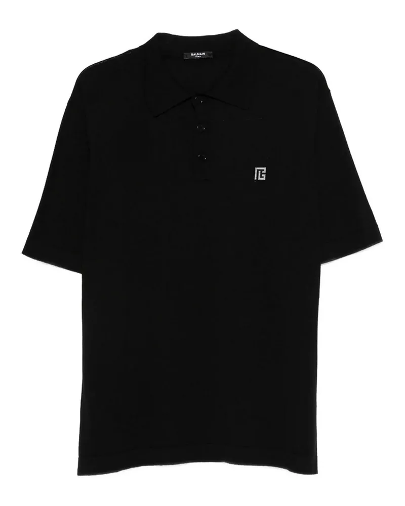 Balmain Rundhalspullover - Schwarz Schwarz