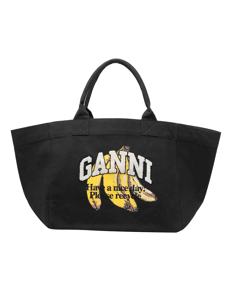 Ganni Shopper - Schwarz Schwarz