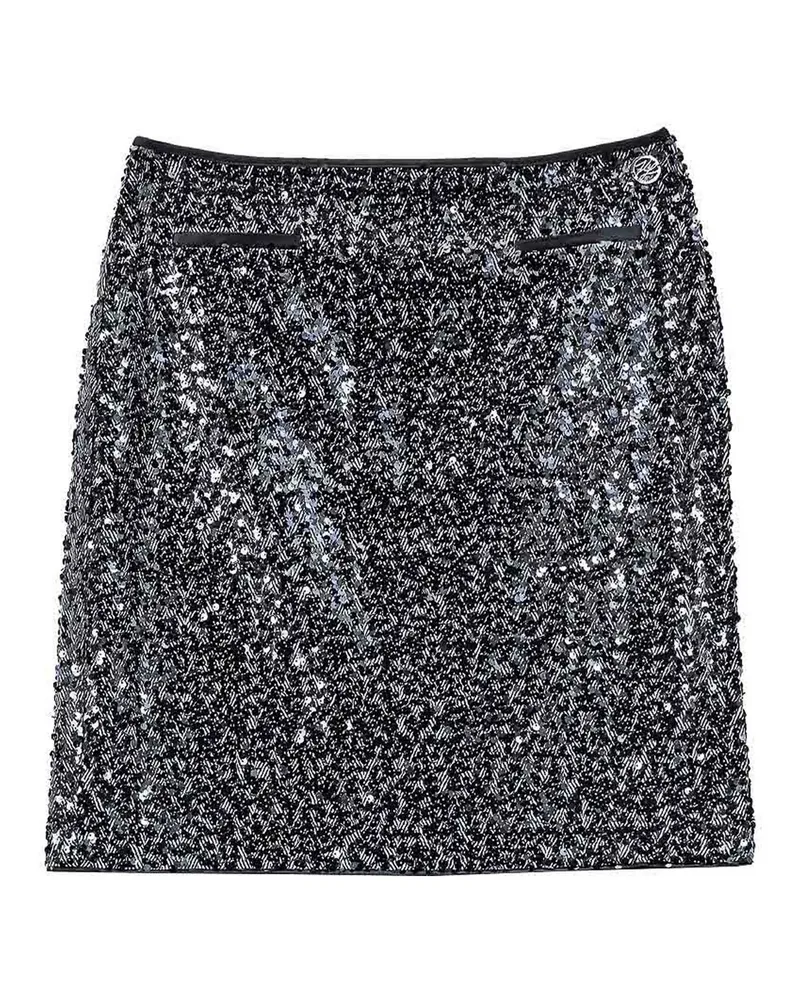 Karl Lagerfeld Midirock - Schwarz Schwarz