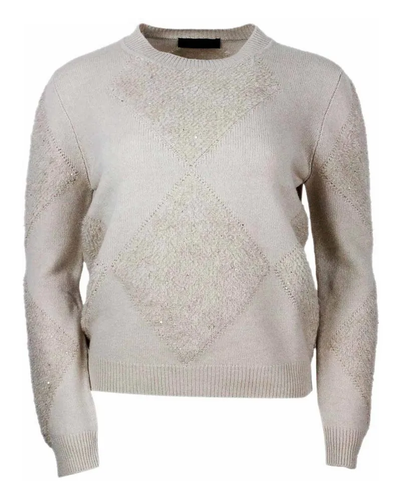 Lorena Antoniazzi Rundhalspullover - Beige Beige